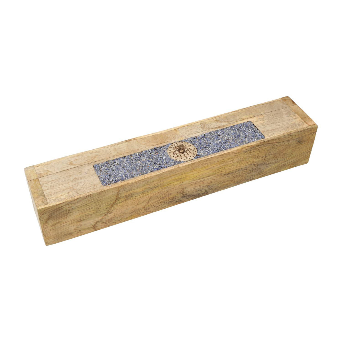 Incense burner and storage box All-seeing eye sodalite mango wood
