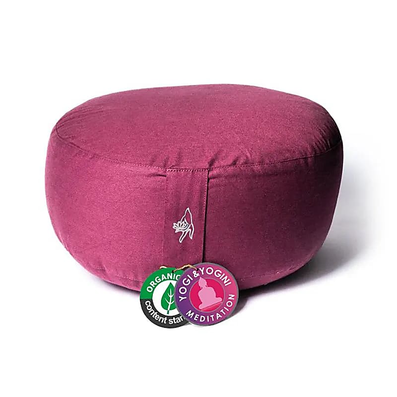 Meditatiekussen licht aubergine biokatoen (OCS)