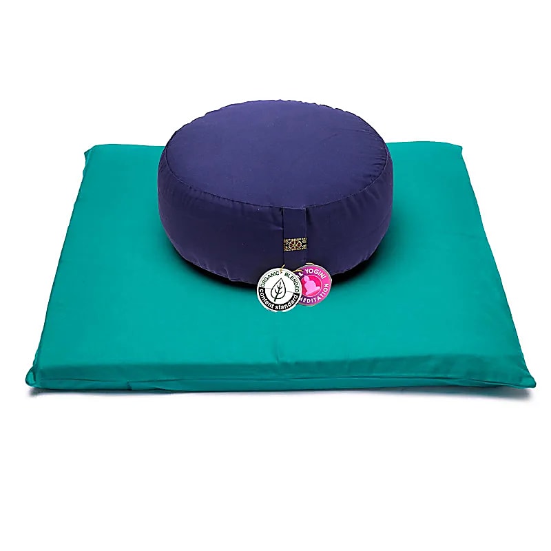 SET Méditation vert / indigo coton BIO (OCS)