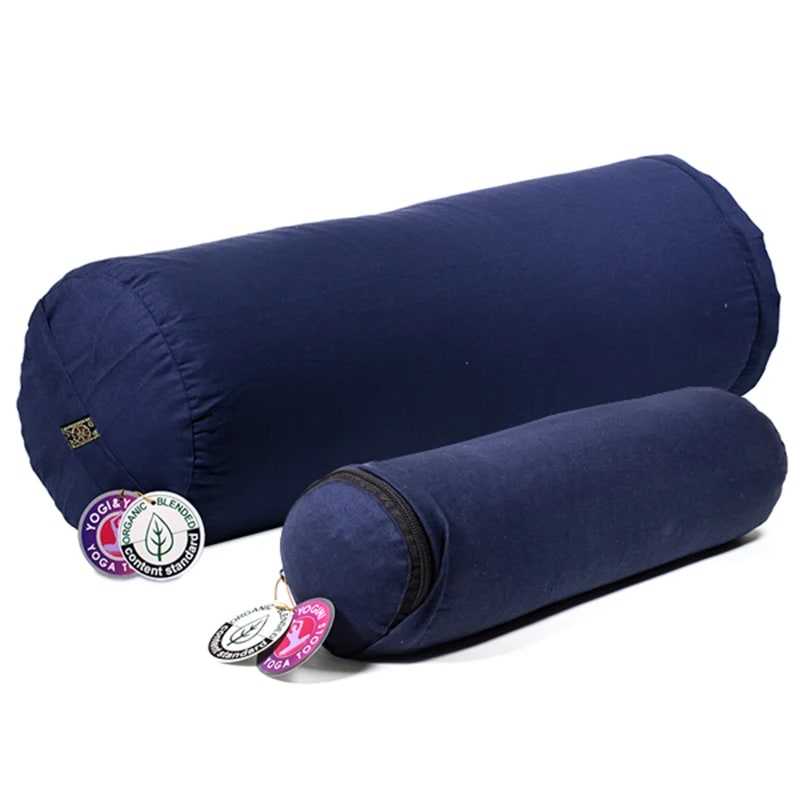 Mini bolster dark blue organic cotton (OCS)