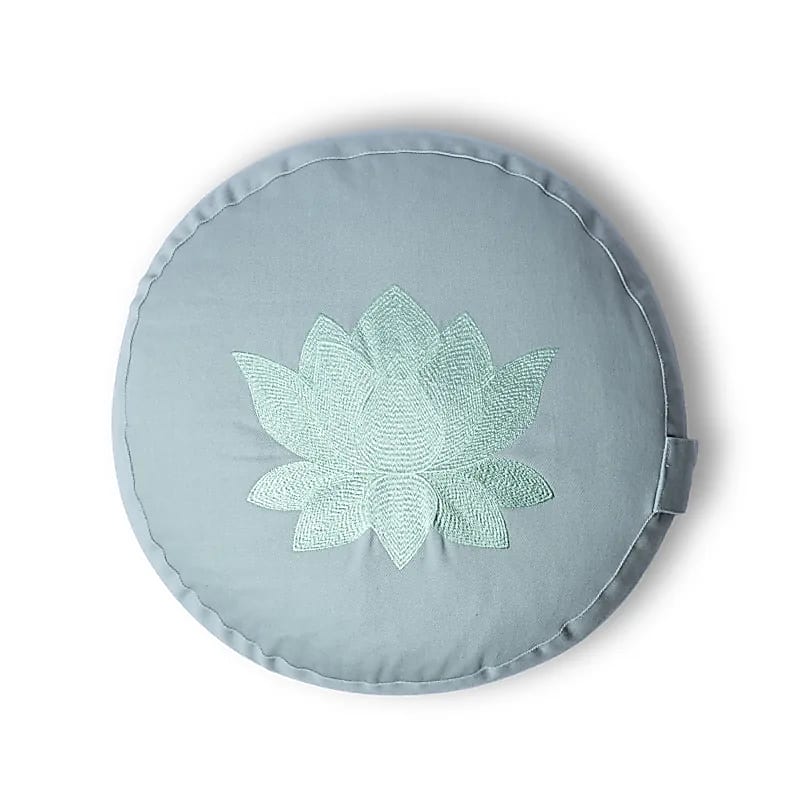 Cuscino meditazione loto verde salvia cotone organico (OCS)