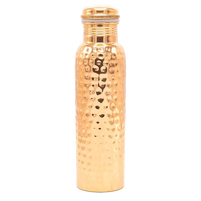 Bouteille en cuivre martelée