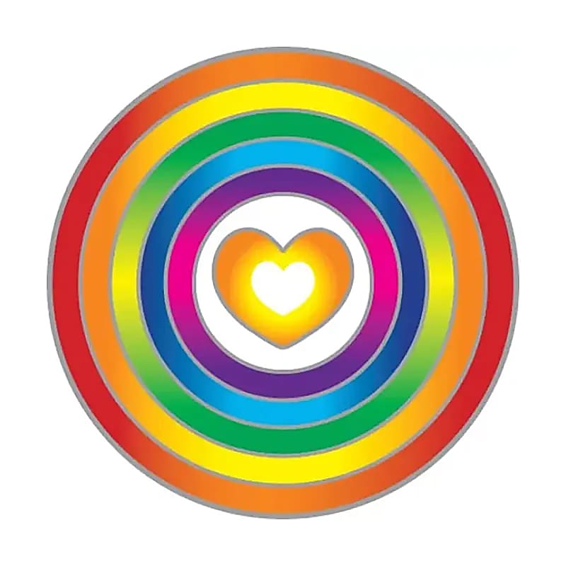 Raamsticker Regenboog Hart