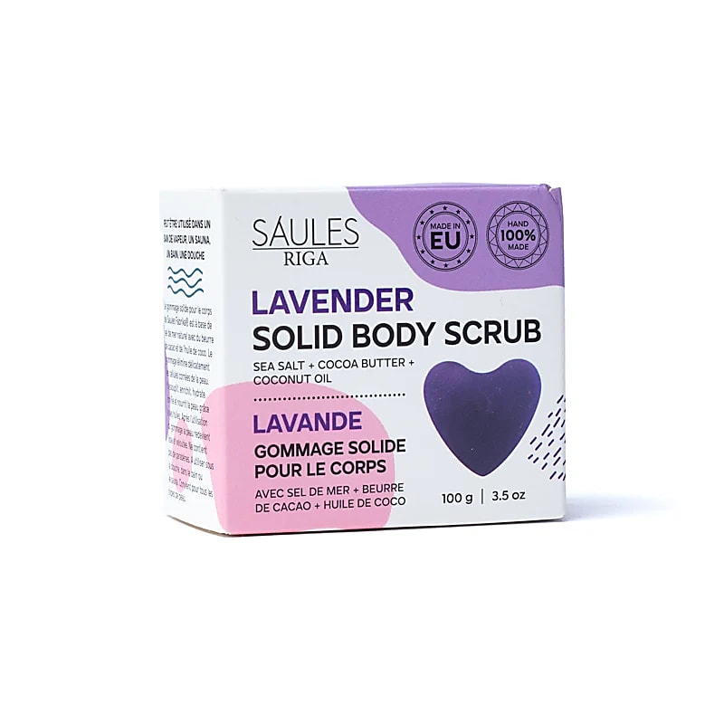 Jabón exfoliante natural de lavanda
