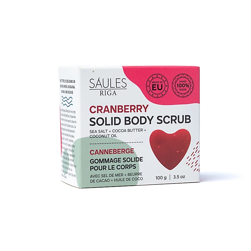 Natural scrub soap cranberry