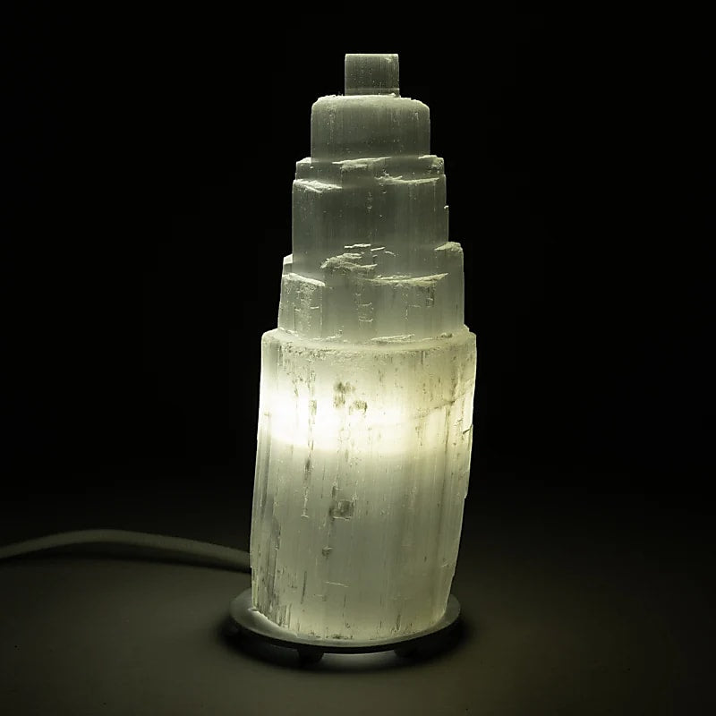 Selenite iceberg lamp