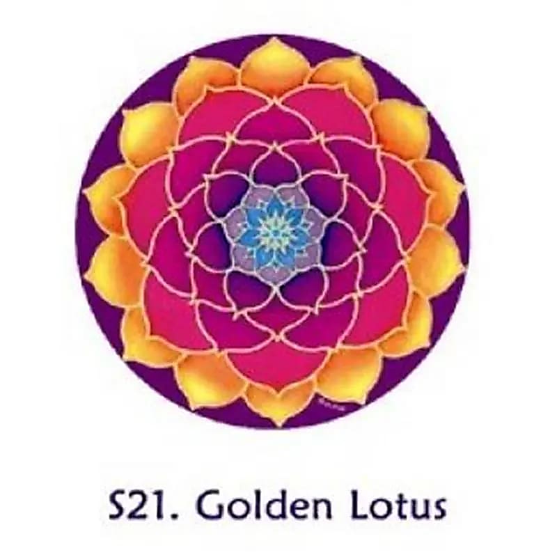 Fensterbilder Goldener Lotus