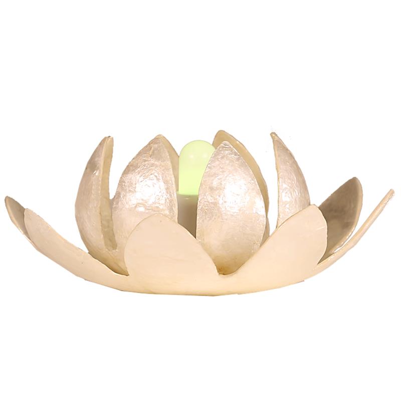 Lotus Teelichthalter Perlmutt -- 19x8 cm