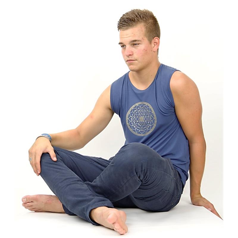 Yogashirt 'Yantra' Herren indigoblau L