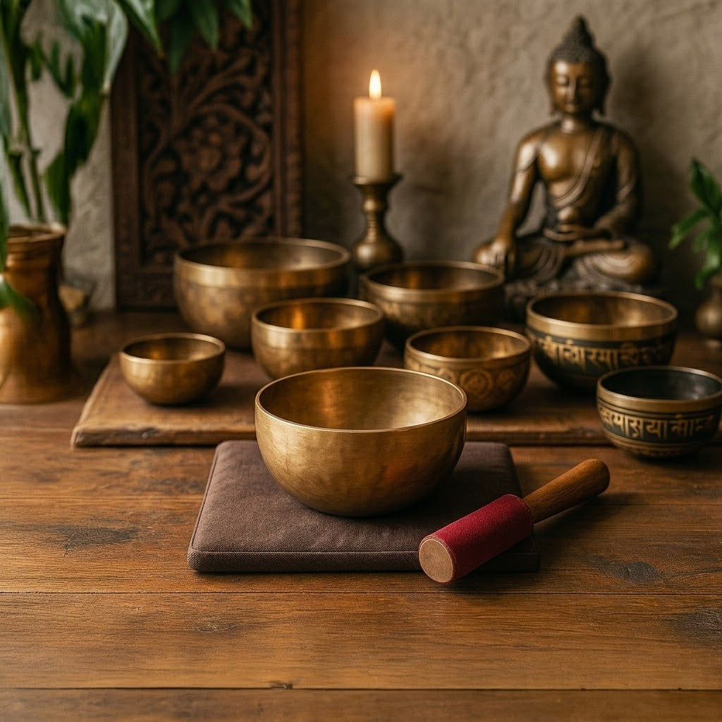 Collezione di campane tibetane in metallo - terapia del suono ingrosso