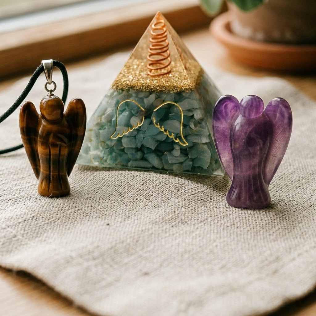 Edelsteen engelen - groothandel spirituele decoratie
