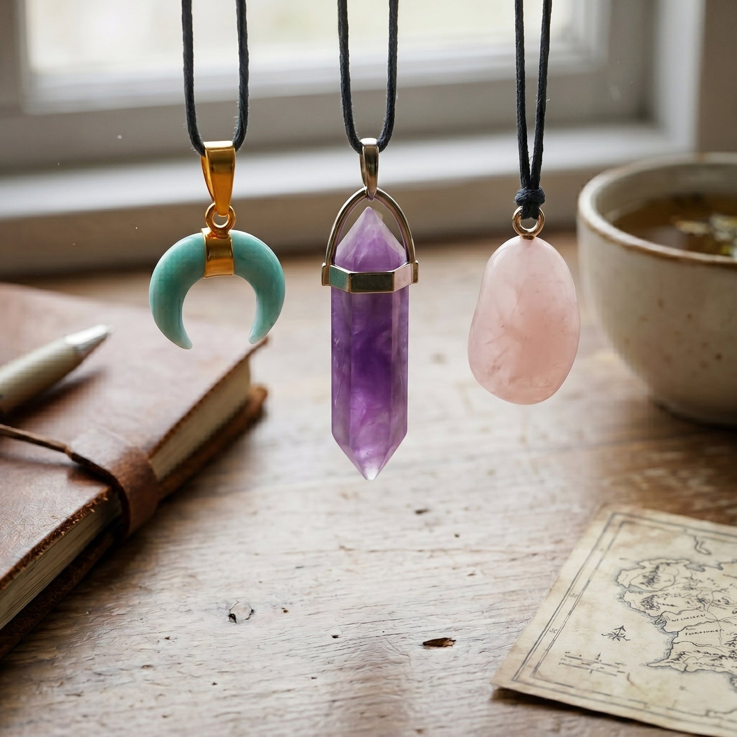 Gepolijste edelsteen hangers - groothandel sieraden