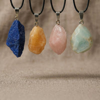 Raw gemstone pendants - jewellery wholesale
