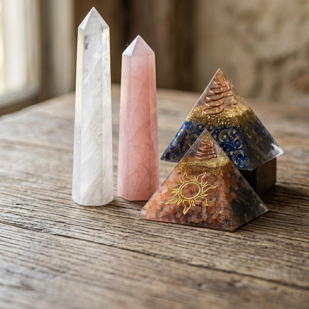 Edelsteen piramides en obelisken - groothandel mineralen