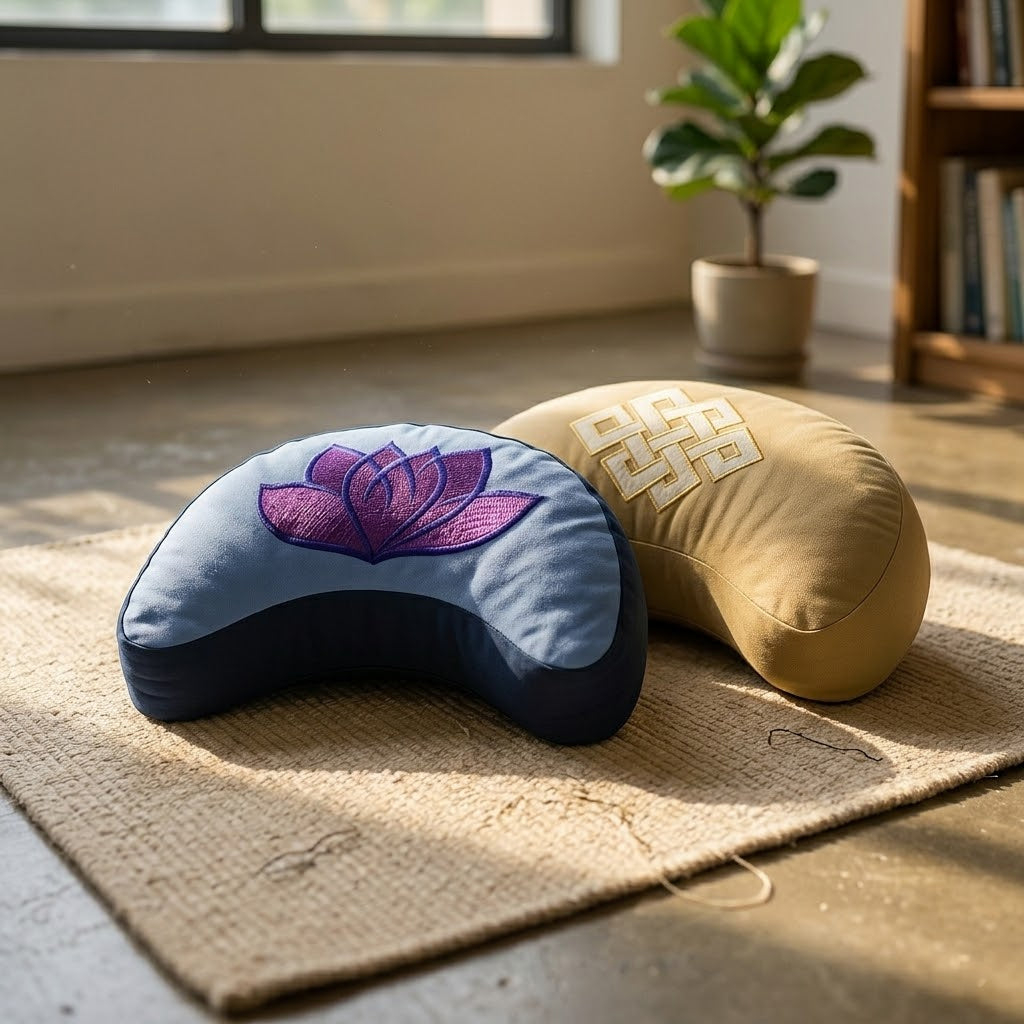 Cojines de meditación media luna - accesorios meditación mayorista