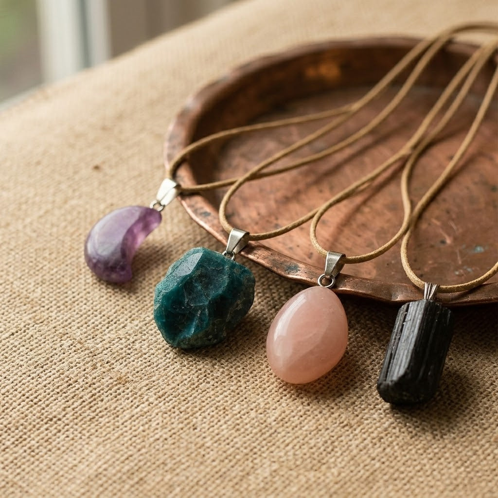 Gebohrte Edelstein-Anhänger - spiritueller Schmuck Großhandel