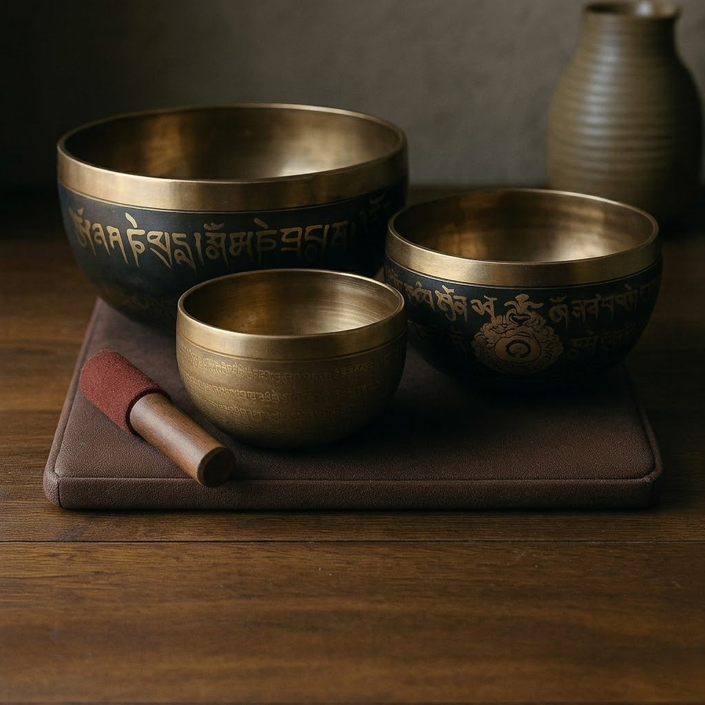 Campane tibetane con buddha incisi - ingrosso spirituale