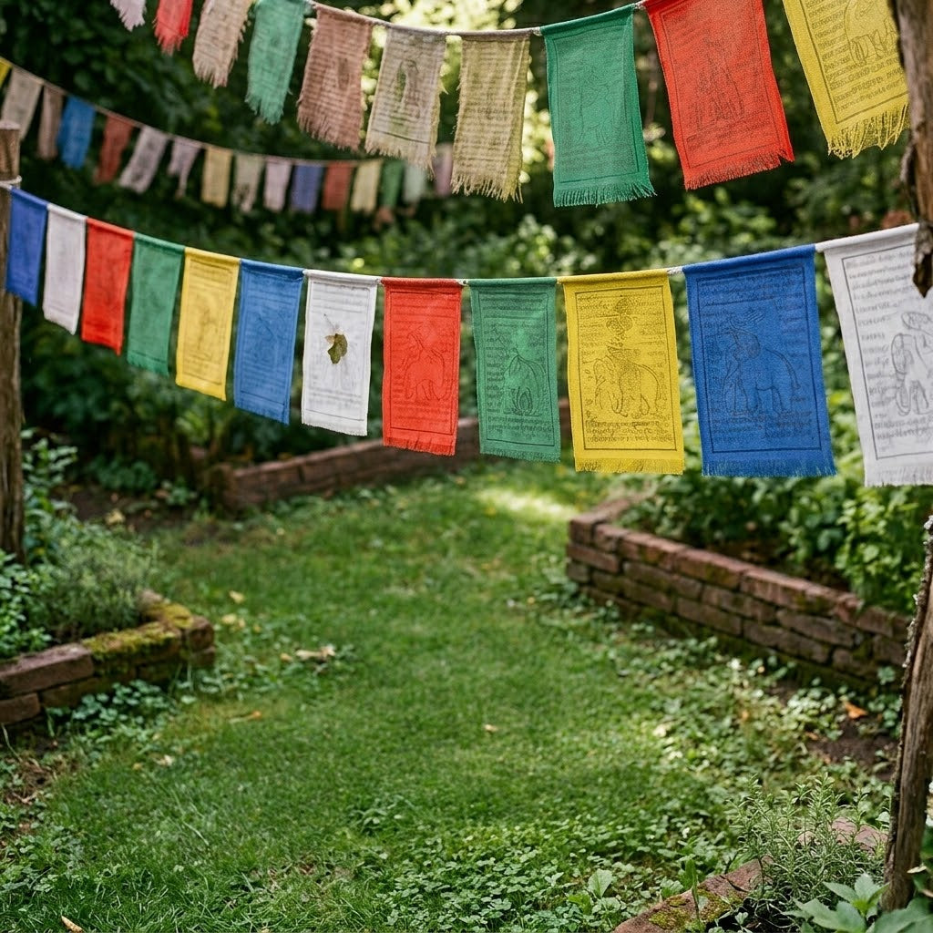 Bandiere di preghiera tibetane - decorazione spirituale ingrosso
