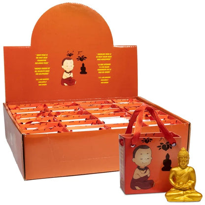 Meditation Buddha in gift bag Gold thumb
