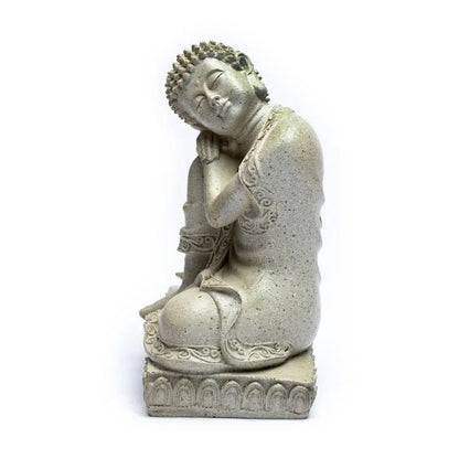 Buddha mit Kerzenhalter steingrau kaufen thumb