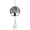 Tree of Life crystal string & rainbow drop white