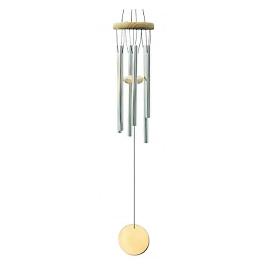 Windspiel mit 5 Klangstäben und Naturholz