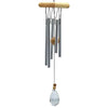 Wind chime with five chimes and crystal wind catcher