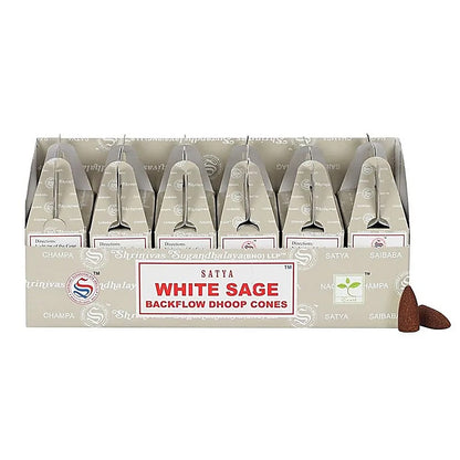 Witte salie backflow wierookkegels thumb