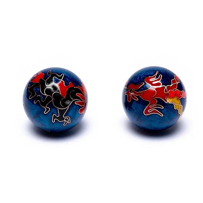 Boules de santé Qi Gong Phénix dragon bleu thumb