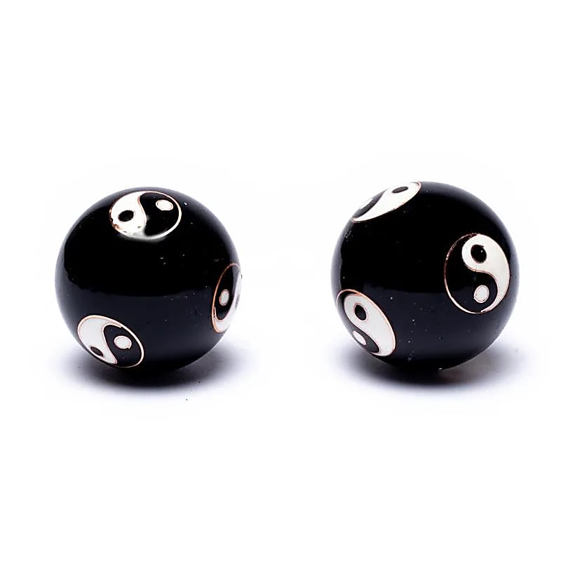 Bolas de salud Yin Yang negras