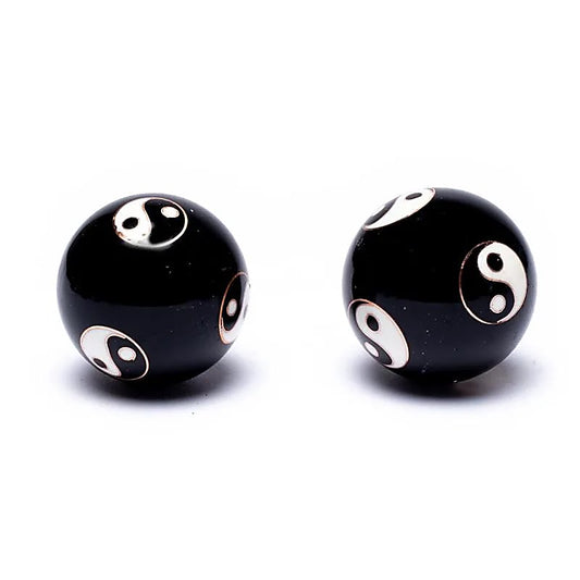 Qi Gong Kugeln Yin Yang schwarz