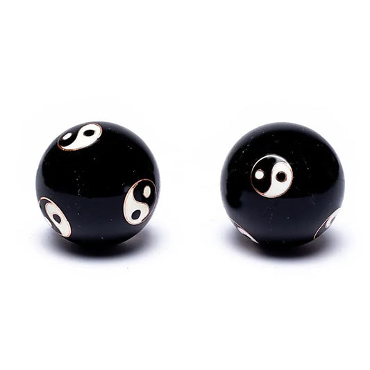 Qi Gong Kugeln Yin Yang schwarz