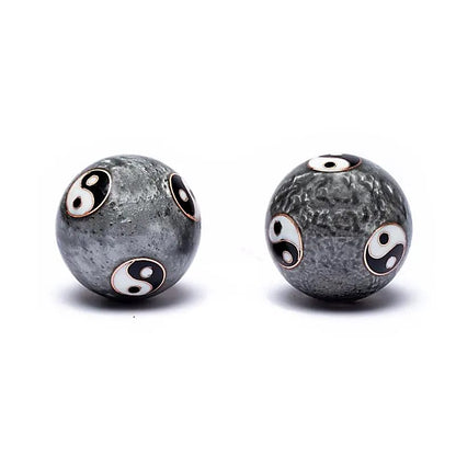 Boules de santé Qi Gong Yin et Yang Tai Chi gris thumb