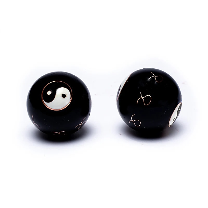 Qi Gong Kugeln Yin Yang schwarz