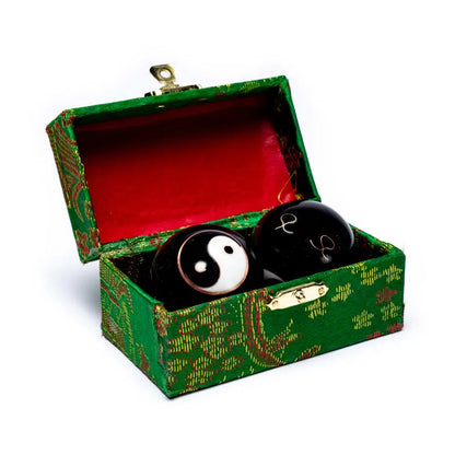 Qi Gong Kugeln Yin Yang schwarz großhandel thumb