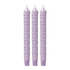 Candela da tavola con Fiore della vita stearina viola