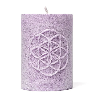 Acheter Bougie votive à relief Graine de Vie stéarine violet thumb