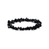 Bracelet black tourmaline chips elastic