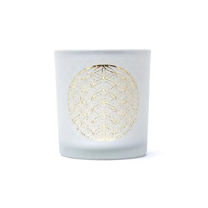 Buy Candle light holder frosted/metallic Flower of Life thumb