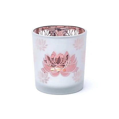 Kerzenhalter gefrostet/metallic Lotus thumb