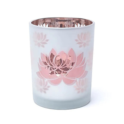 Kerzenhalter gefrostet/metallic Lotus thumb
