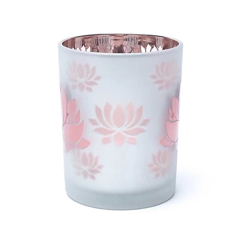 Kerzenhalter gefrostet/metallic Lotus kaufen