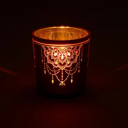 Kerzenhalter metallic Mandala großhandel thumb