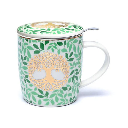 Teetasse mit Sieb und Deckel Lebensbaum thumb