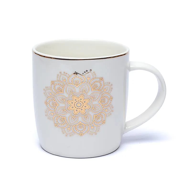 Tea Infuser Mug Mandala white