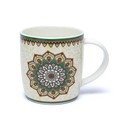 Teetasse mit Sieb Mandala Grün thumb