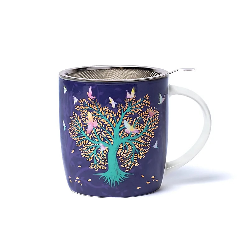 Teetasse mit Sieb Liebesvögel großhandel