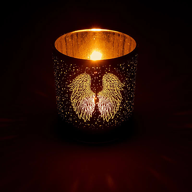 Photophore métallique Ailes d’ange