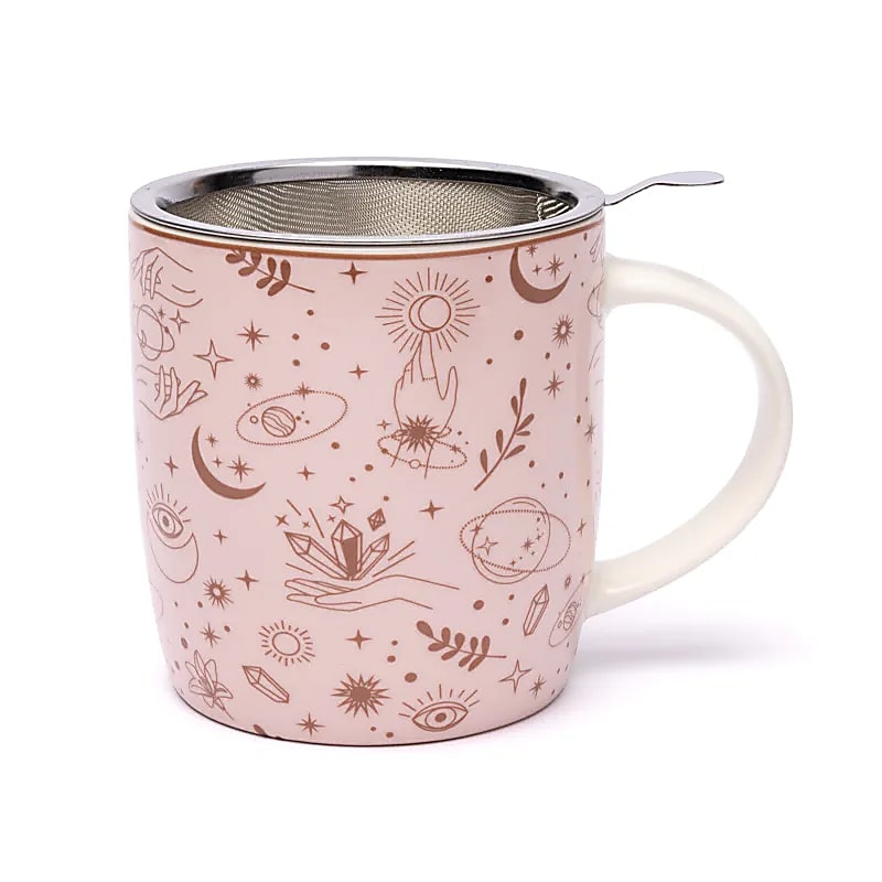 Teetasse mit Sieb Mystische Symbole großhandel