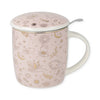 Taza de té set símbolos místicos dorado